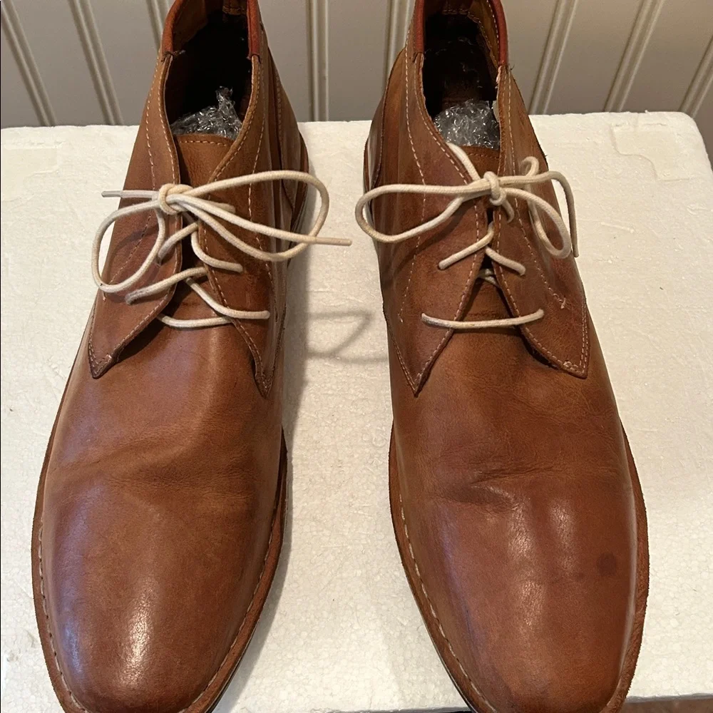 Steve Madden Leather Chukka LaceUp ankle bootie shoes men’s size 16 camel brown